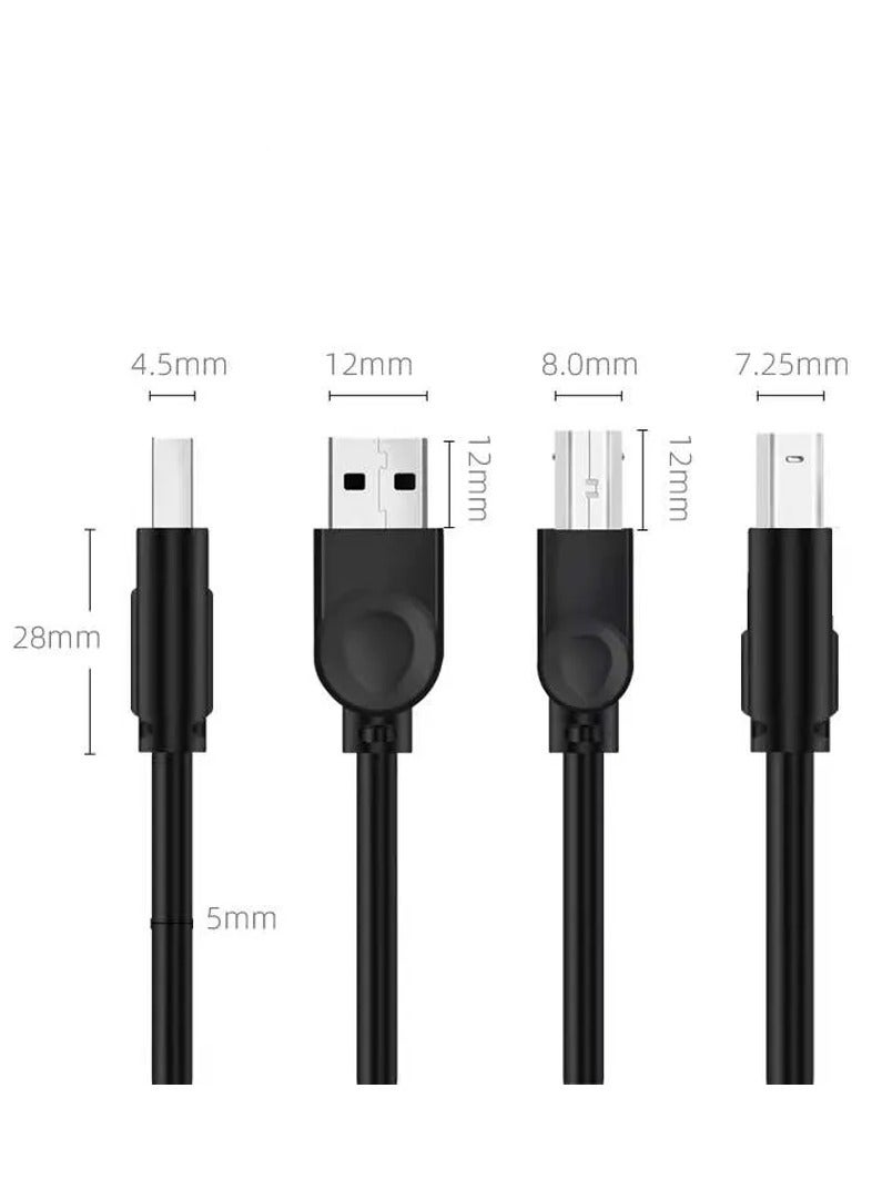 كيبل طابعة عالي السرعة USB 2.0 طول 3 متر - Image 2